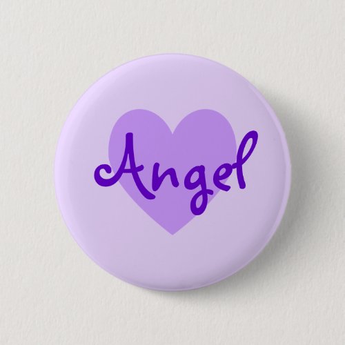 Angel in Purple Pinback Button