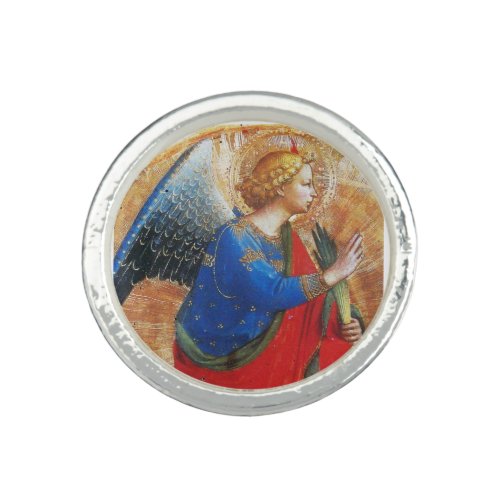 ANGEL IN REDGOLD BLUE RING
