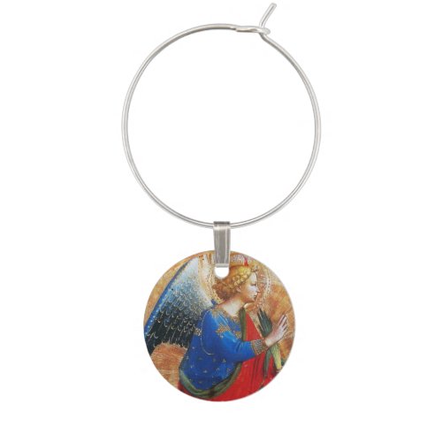 ANGEL IN REDGOLD BLUE WINE CHARM