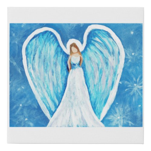 Angel in Starlight    Faux Canvas Print