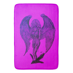 Angel in Tattoo Style Bath Mat