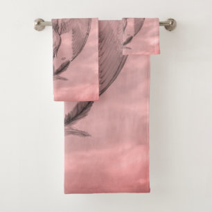 Angel in Tattoo Style Bath Towel Set