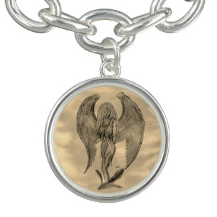 Angel in Tattoo Style Bracelet