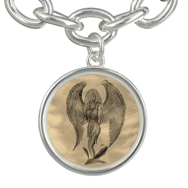 Angel in Tattoo Style Bracelet (Design)
