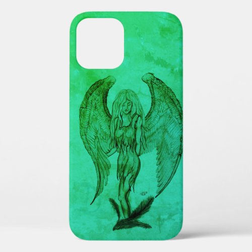 Angel in Tattoo Style iPhone 12 Case