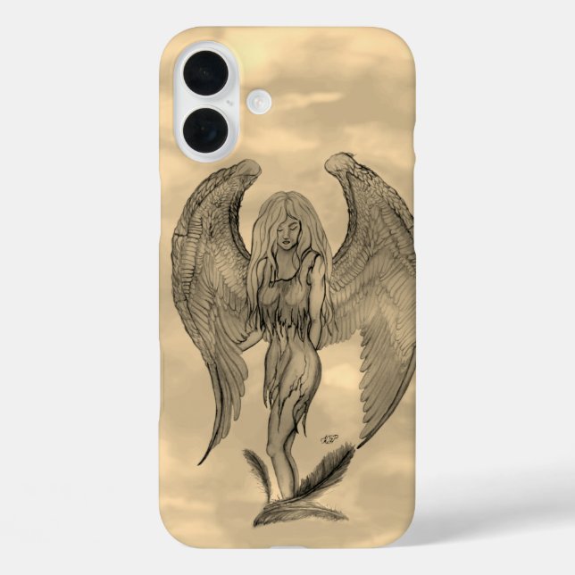 Angel in Tattoo Style Case-Mate iPhone Case (Back)