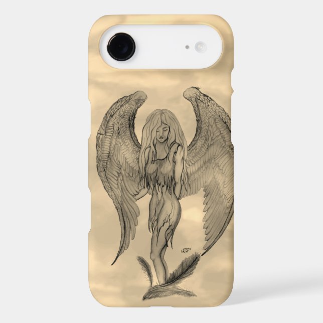 Angel in Tattoo Style Case-Mate iPhone Case (Back)