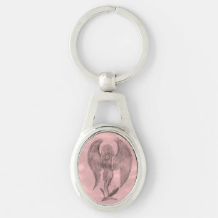 Angel in Tattoo Style Keychain