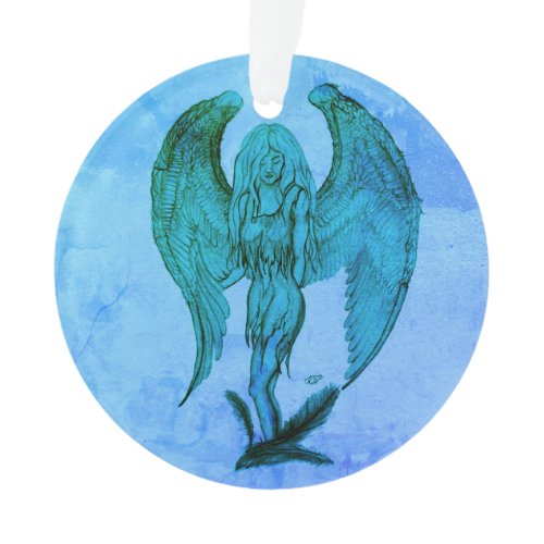 Angel in Tattoo Style Ornament