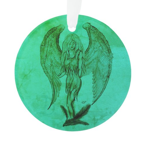 Angel in Tattoo Style Ornament