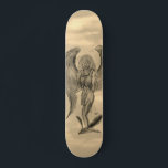 Angel in Tattoo Style Skateboard<br><div class="desc">Angel - Fantasy Art Pencil drawing by Krisi ArtKSZP >>> More Products in Store Category >>> Angel Devil Golem Gargoyle Troll Vampire >>> Angel and Devil - Engel und Teufel >>> Angel in Tattoo Style</div>