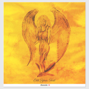 Angel in Tattoo Style Sticker