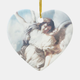 Angel in the Clouds Ceramic Ornament