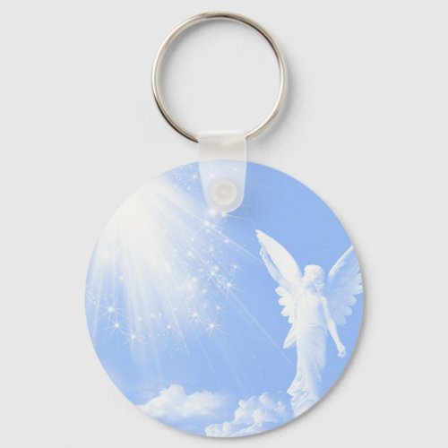Angel In The Clouds Keychain