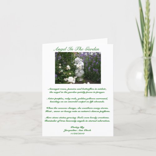 Angel In The Garden Greeting Card
