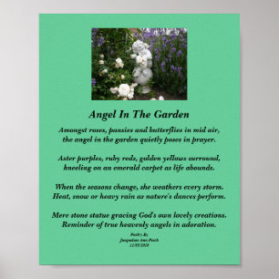 Angel In The Garden Poetry Poster
