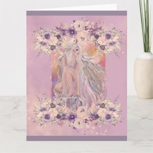 Angel in the morning sun by Renee Lavoie Card