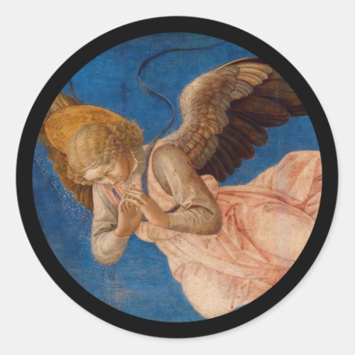 Angel in the Sky Classic Round Sticker