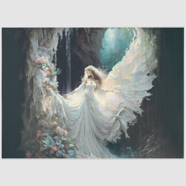 Angel in the water  tissue paper (Front)