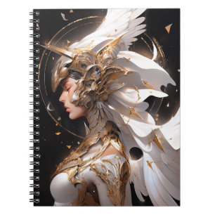 Angel In White Armor Fantasy Art Notebook