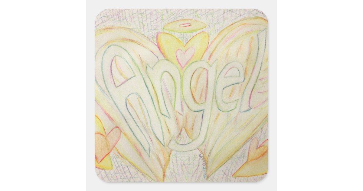 Angel Inspirational Word Art Decal Stickers | Zazzle