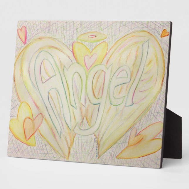 Angel Inspirational Word Painting Poem Plaque (Side)