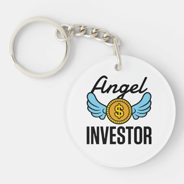 Angel Investor Investing Start-Up Business Keychain (Front)