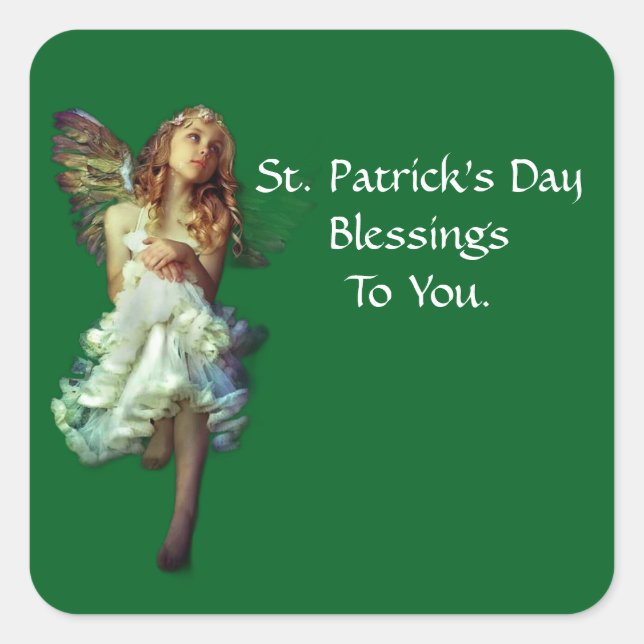 Angel  Irish Blessings Square Sticker (Front)