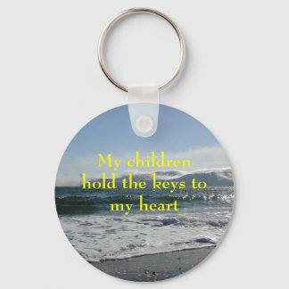 angel_island, My childrenhold the keys to my heart Keychain