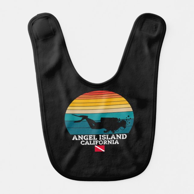 Angel Island US Island Diving Baby Bib (Front)
