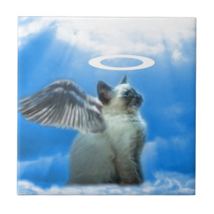 Angel Kitten Cat Ceramic Tile