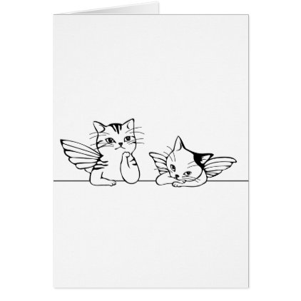 Angel Kitten Christmas Card