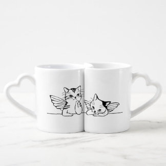 Angel Kitten Lover's Mug Set