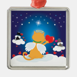 Angel Kitties - With Love from Heaven Metal Ornament