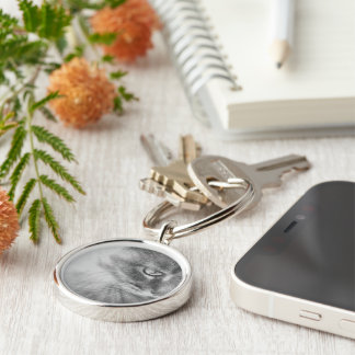 "Angel Kitty" Portrait Keychain