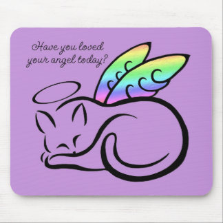 Angel Kitty (Purple) Mousepad