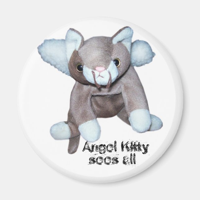 Angel Kitty sees all Magnet (Front)