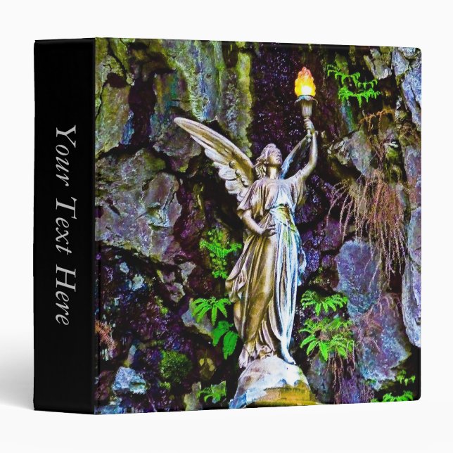 Angel & Lamp Notebook Binder (Front/Spine)