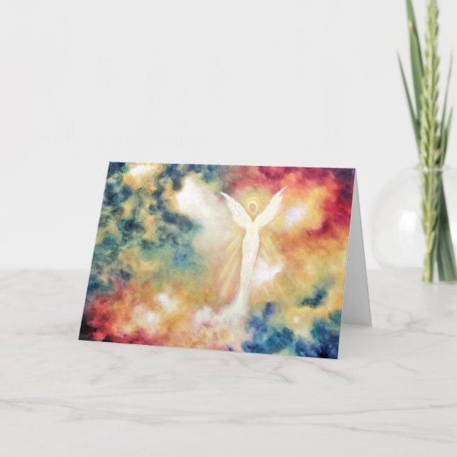 "Angel Light" Fine Art Greeting Card (Front)