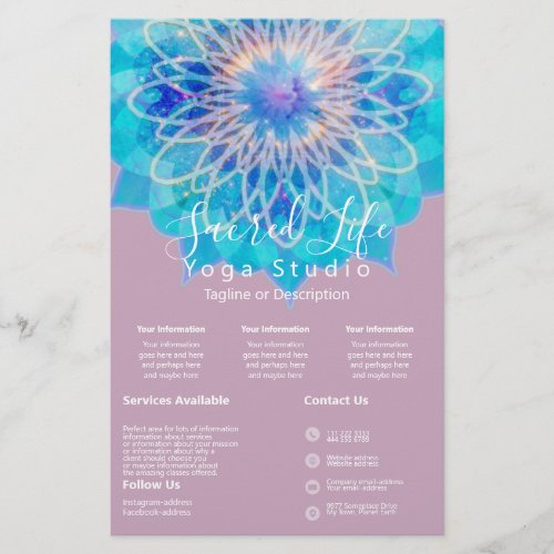 Angel Light Mandala Pink Intro  Services Flyer