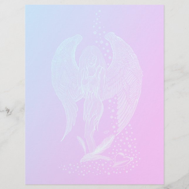 Angel lost in Love , black and green Design Letterhead (Front)