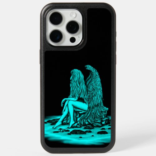 Angel  lost in thought  black and green Design iPhone 15 Pro Max Case