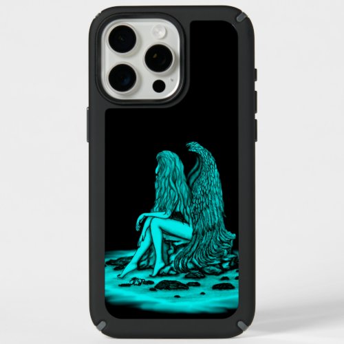 Angel  lost in thought  black and green Design iPhone 15 Pro Max Case