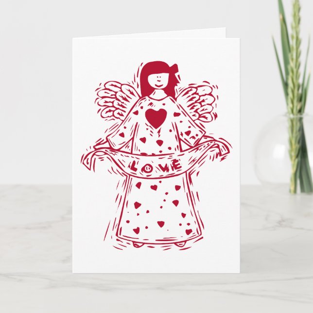 Angel Love Be My Valentine Card (Front)