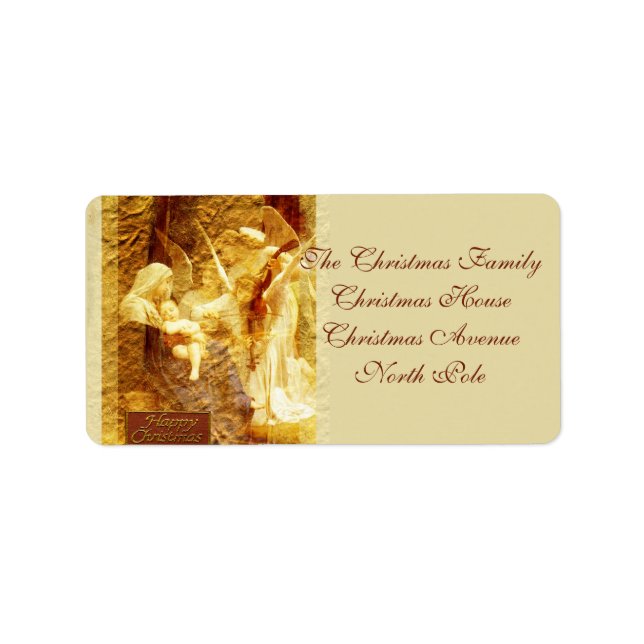 Angel Love Christmas Label (Front)