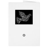 Angel Love Dove, White on Black (Back)