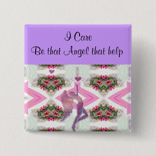Angel Love_ Pinback Button