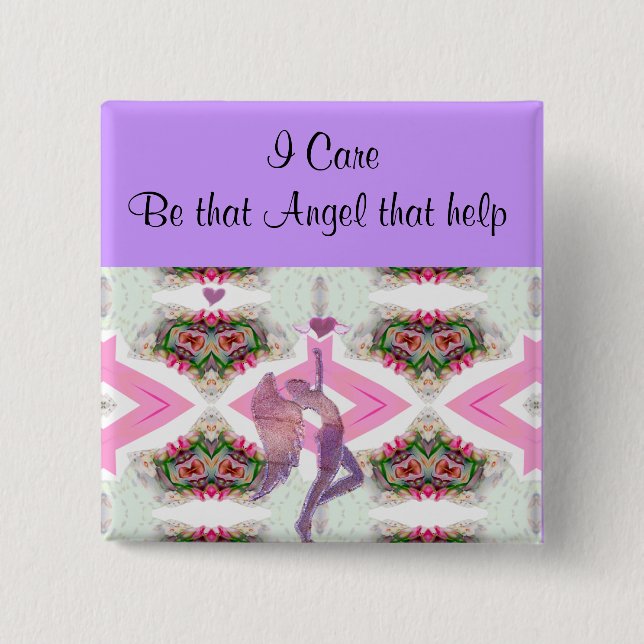 Angel Love_ Pinback Button (Front)