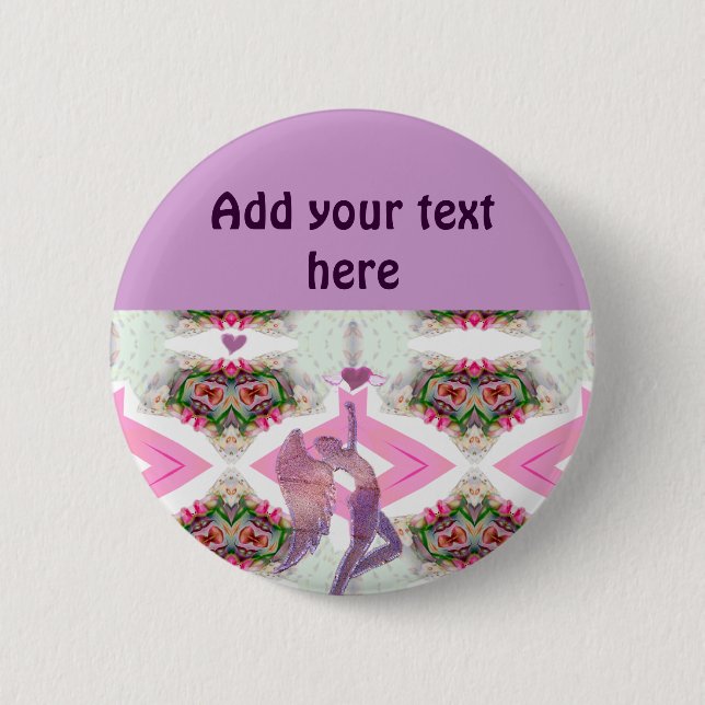 Angel Love_ Pinback Button (Front)