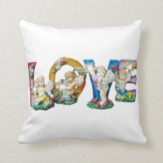 Angel love throw pillow